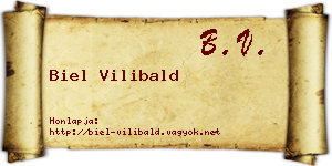 Biel Vilibald névjegykártya